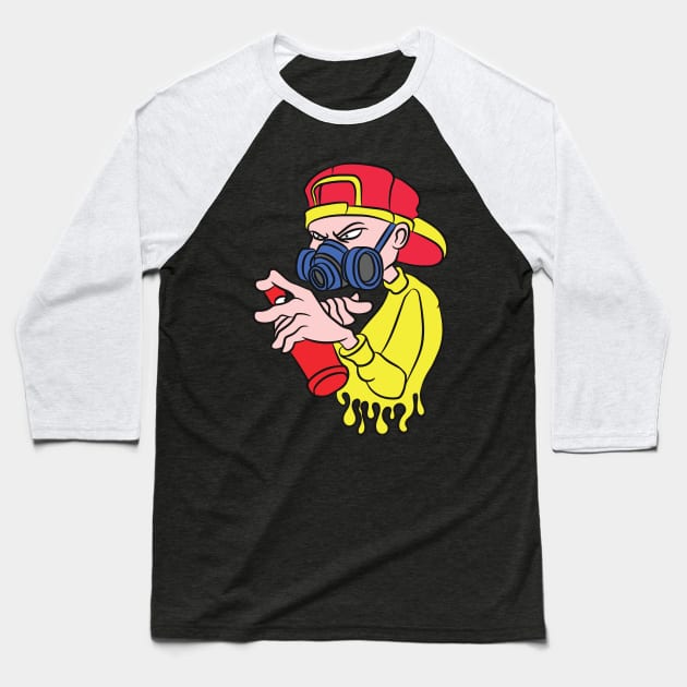 Graffiti Artist Baseball T-Shirt by James P. Manning